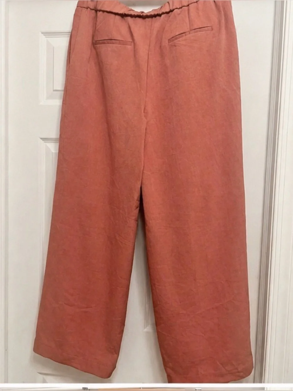 ZARA High-waisted Straight-Leg Trousers in Dusty Rose. L NWT
